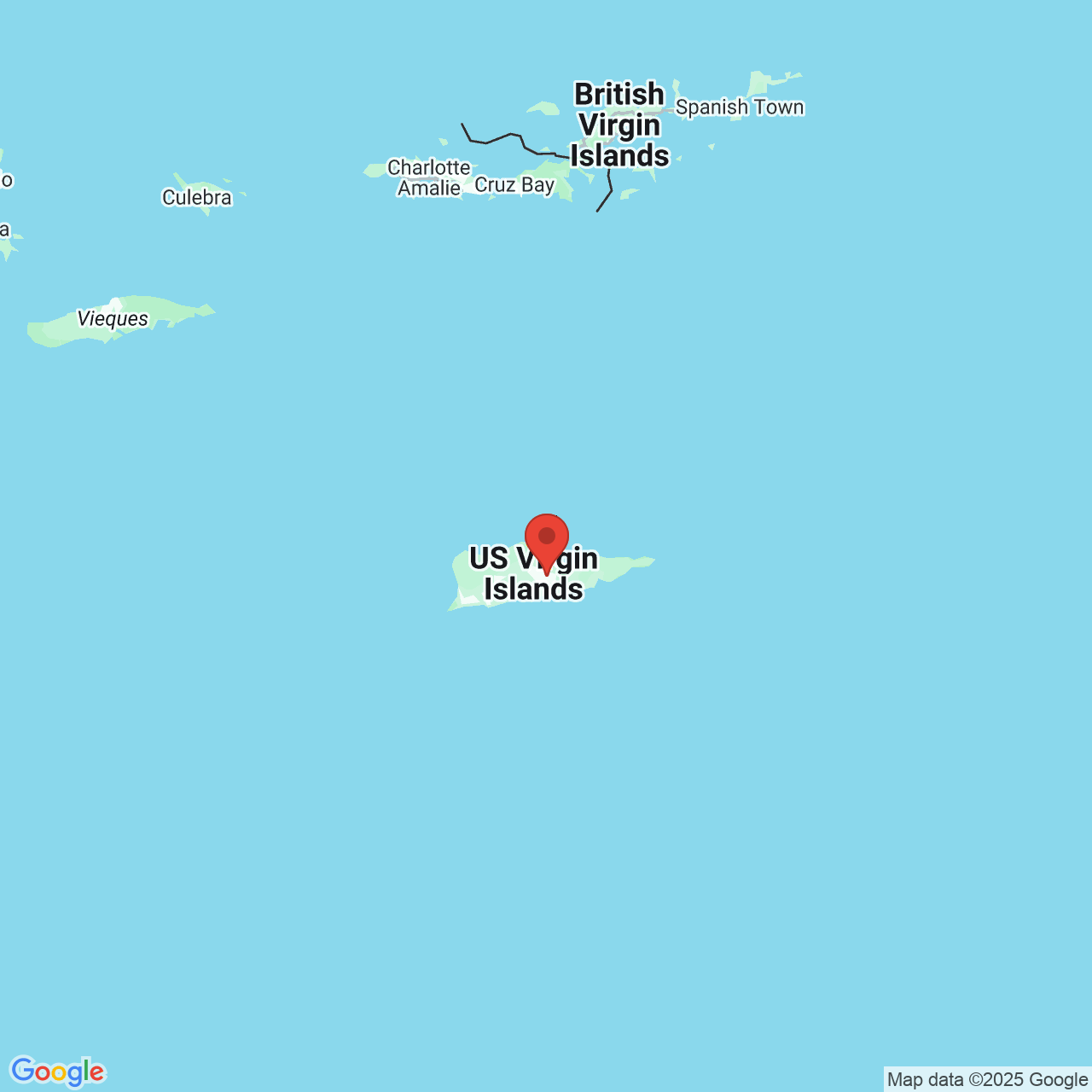 Google map image of our location in 4500 Sion Farm Christiansted, VI