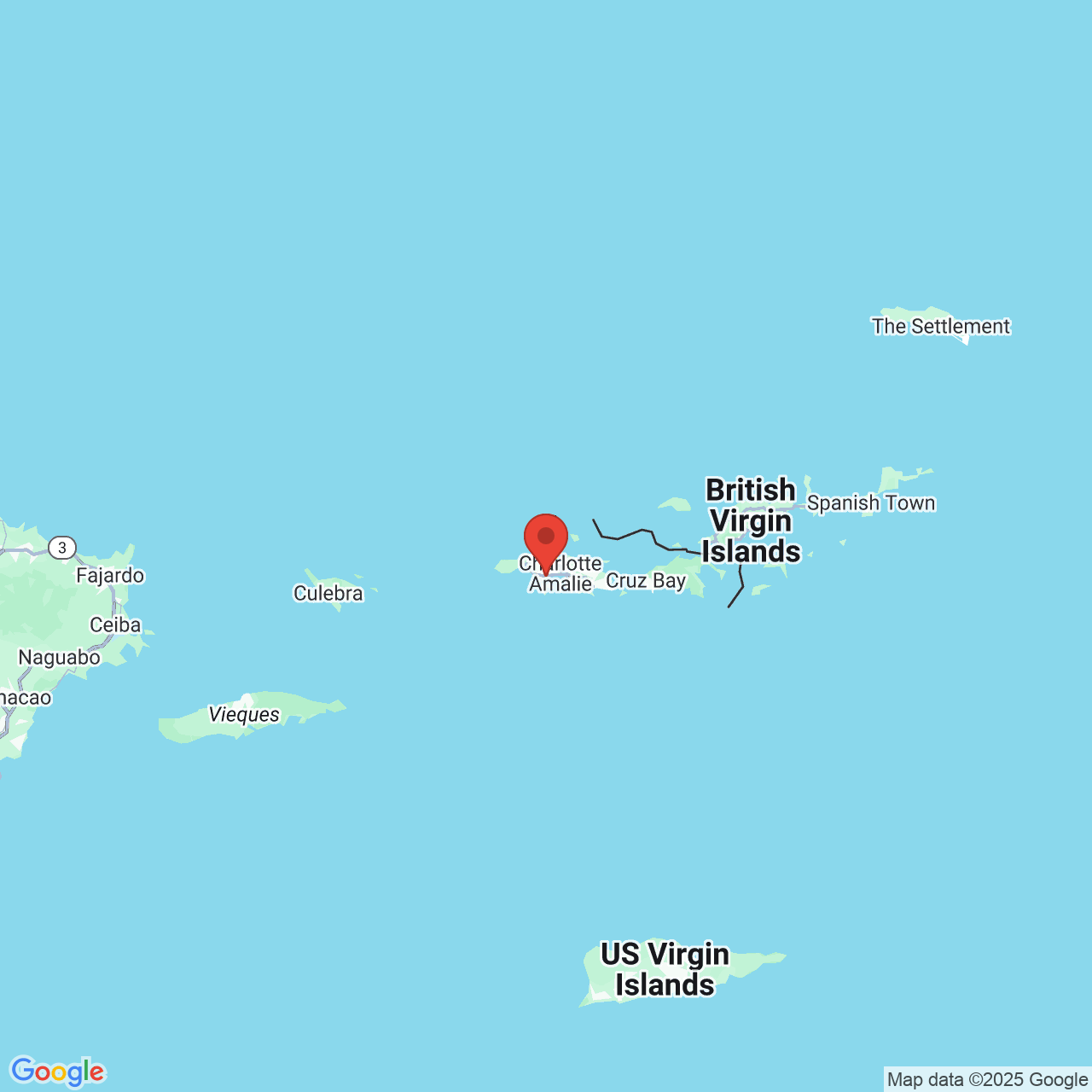 Google map image of our location in 8000 Nisky Center St. Thomas, VI